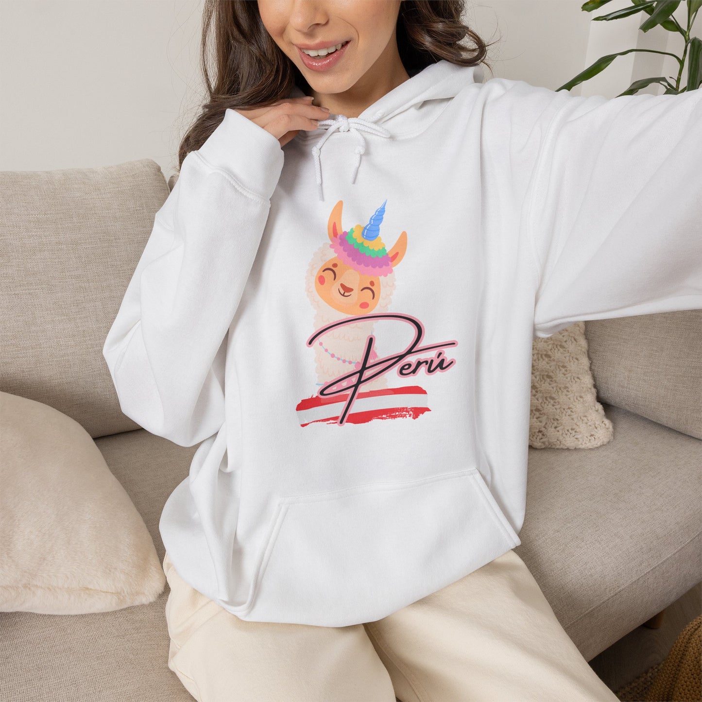 Best Peruvian Unisex Hoodie "Llamacorn Perú"