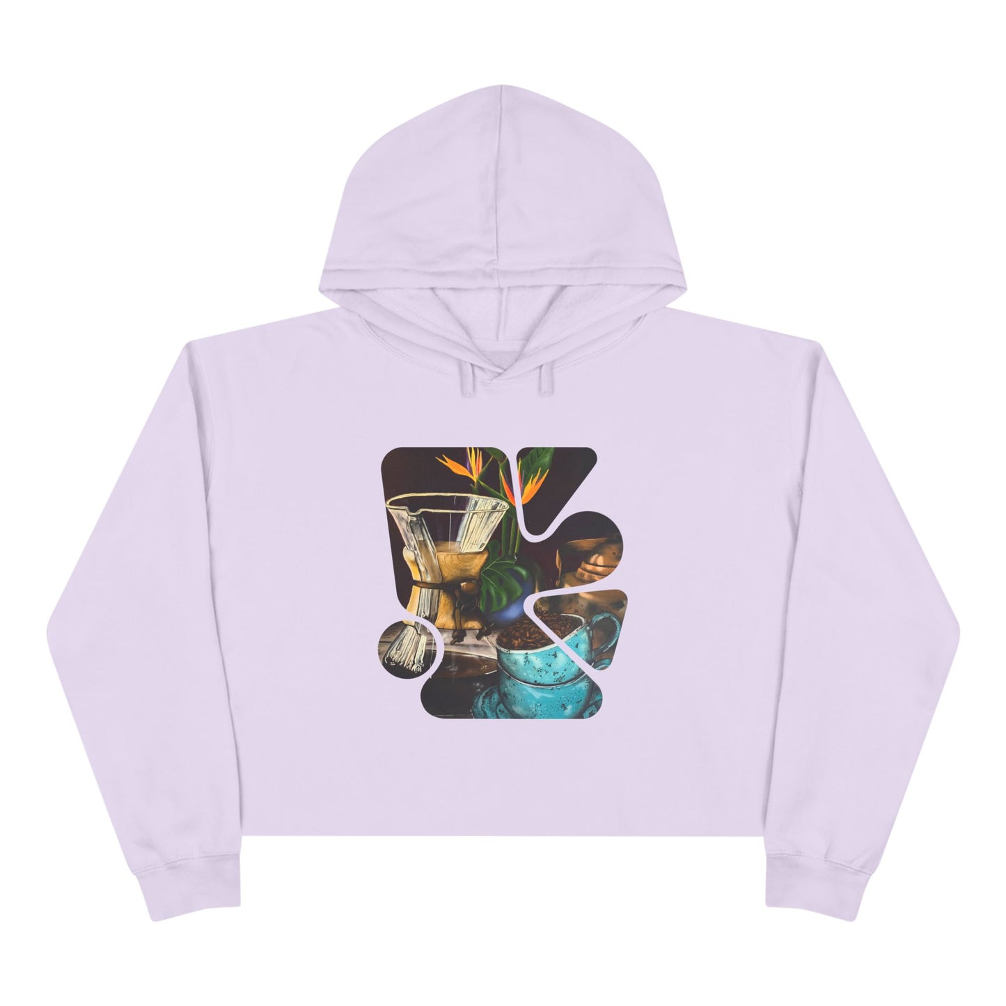 Best Cropped Coffee Hoodie for Women — Coffee Still Life Art Print USA ☕