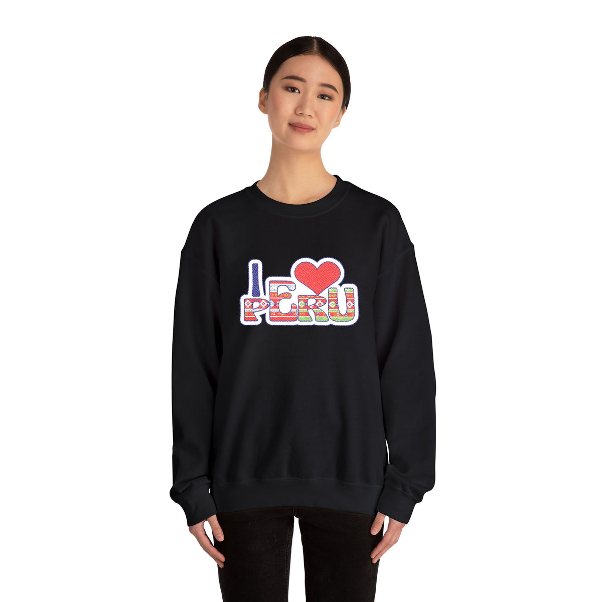 Best I Love Peru Embroidered Sweatshirt USA
