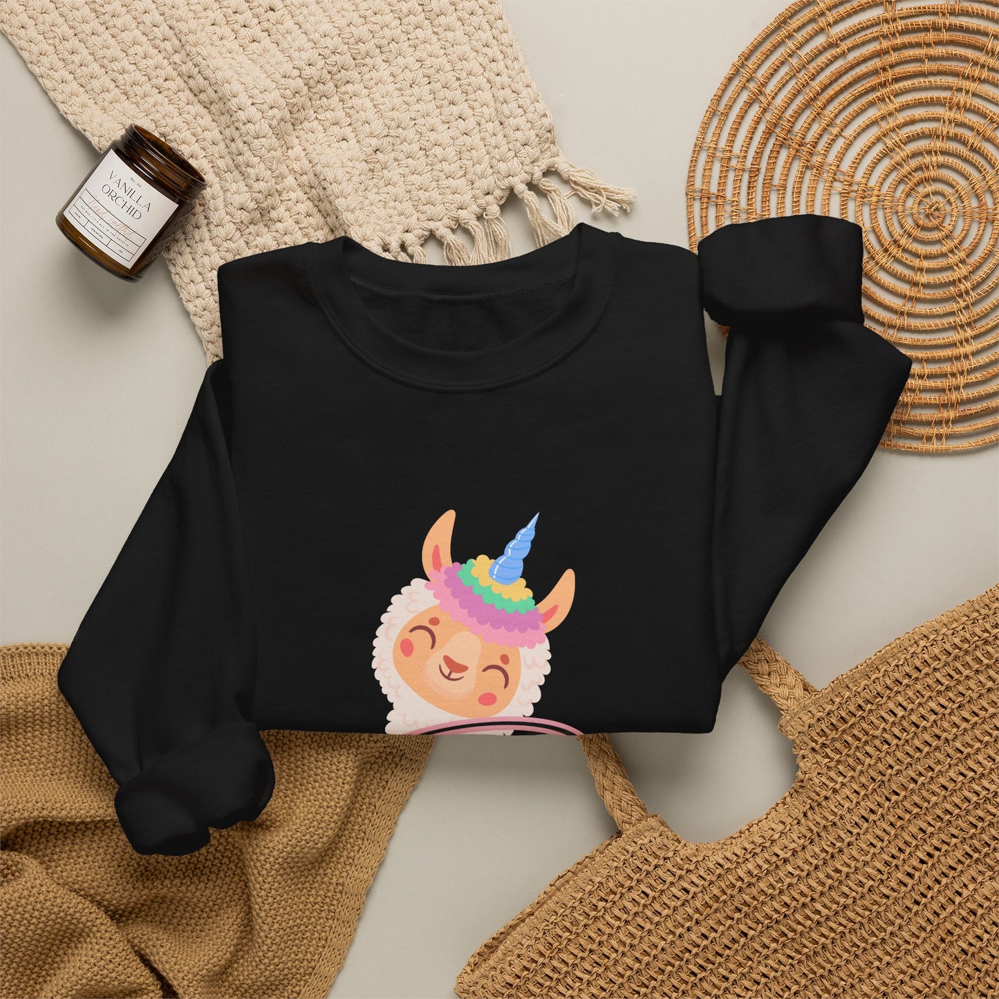 Best Peruvian Unisex Sweatshirt "Llama Unicorn"