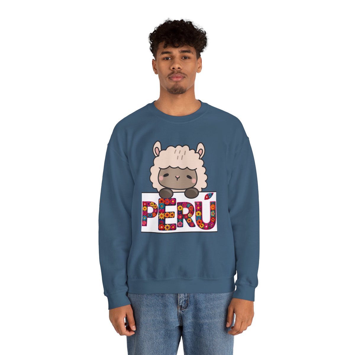 Best Peru Floral Llama Sweatshirt - Crewneck