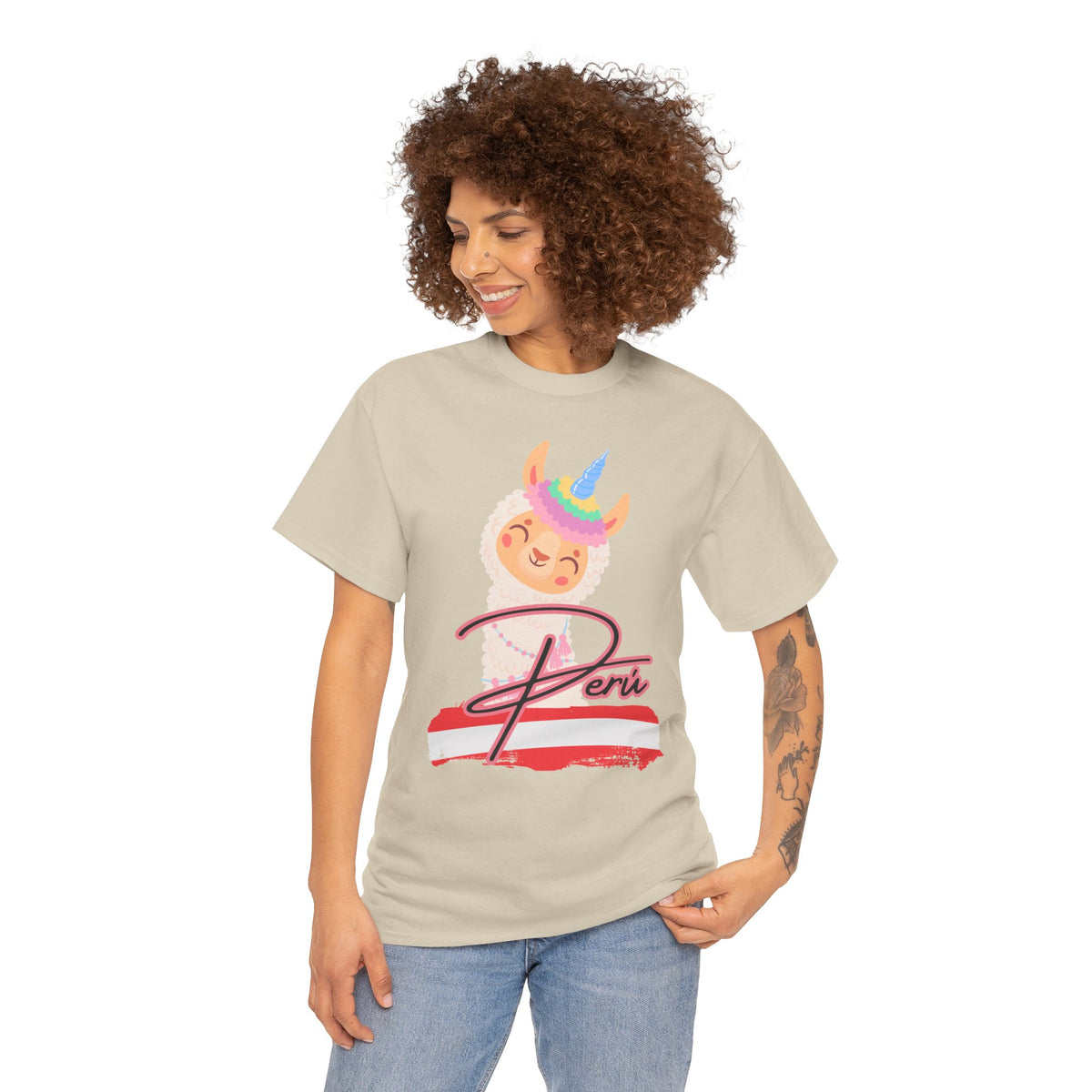 Best Peru Unicorn Llama T-Shirt USA Unisex Cute Peru Pride Tee