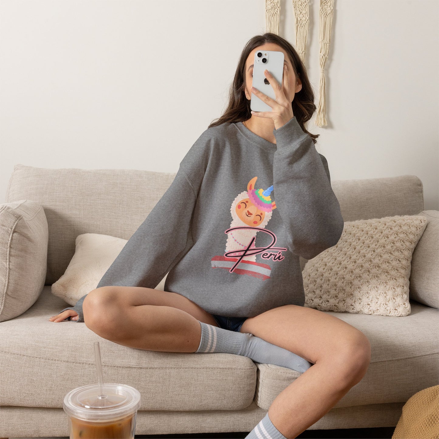 Best Peruvian Unisex Sweatshirt "Llama Unicorn"