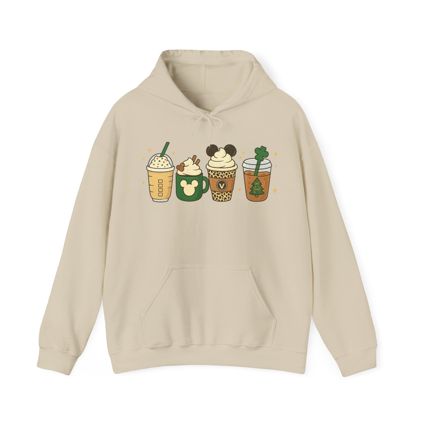 Seasonal Coffee Cups Hoodie USA ☕✨ – Unisex Coffee Hoodie for Every Occasion