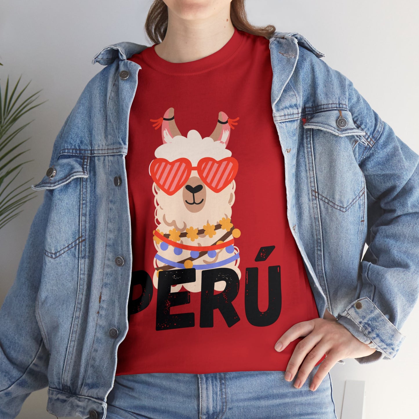 Peruvian Unisex T-Shirt "Llama Elegance"