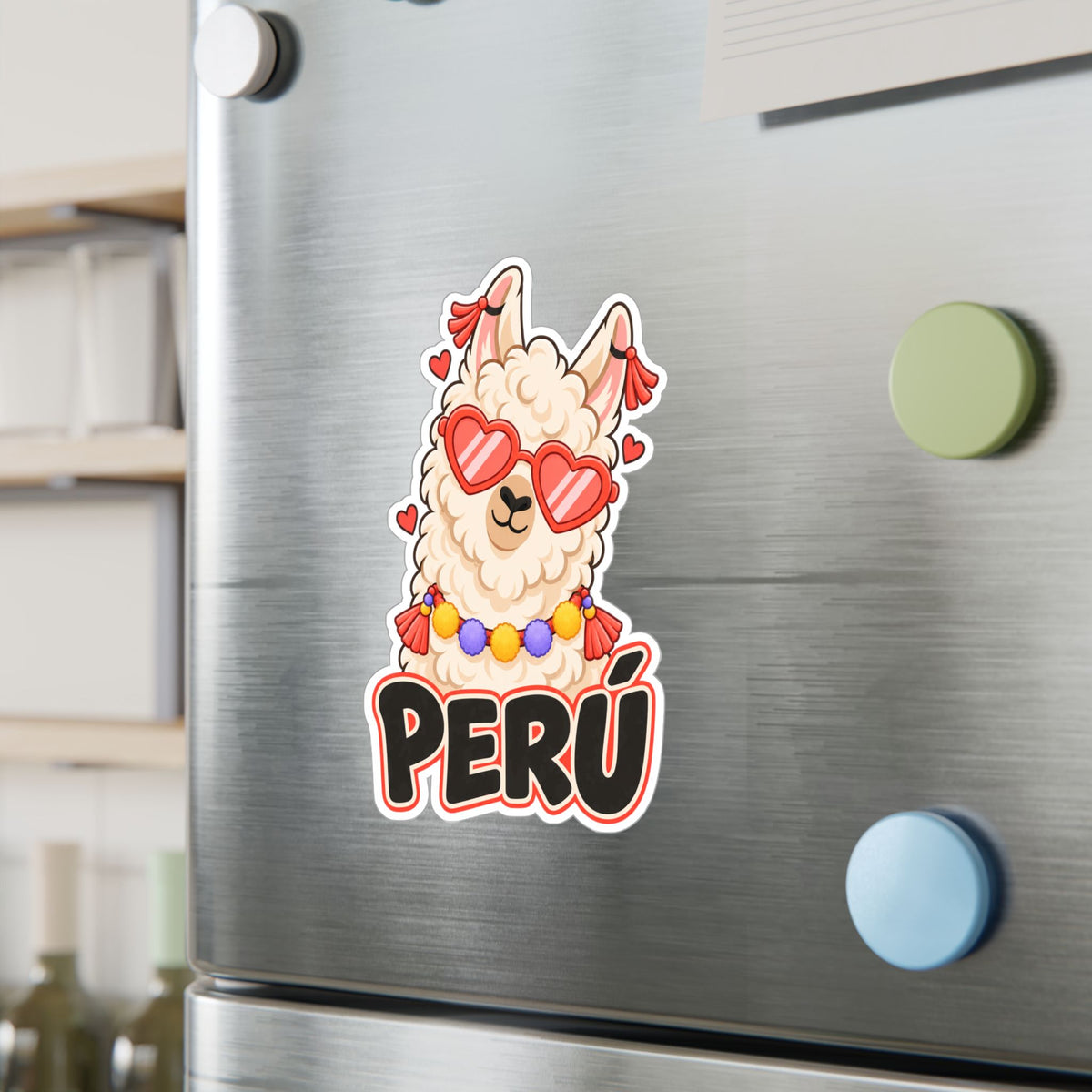 Best Cool Llama Peru Sticker - Heart Sunglasses Llama Decal