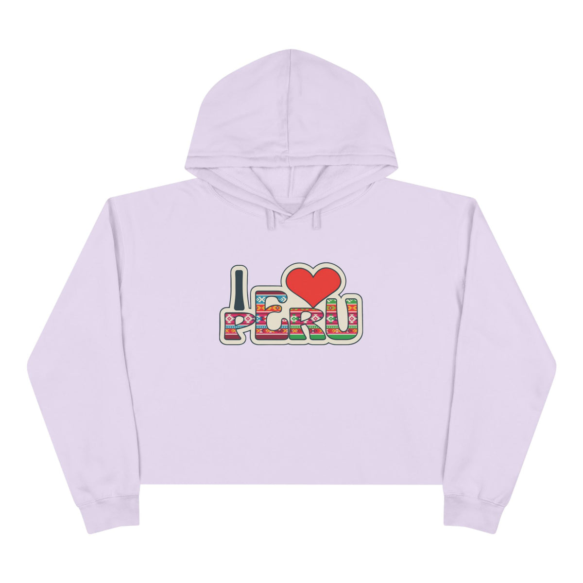 Best Andean Textile Peru Crop Hoodie - I Love Peru Gift