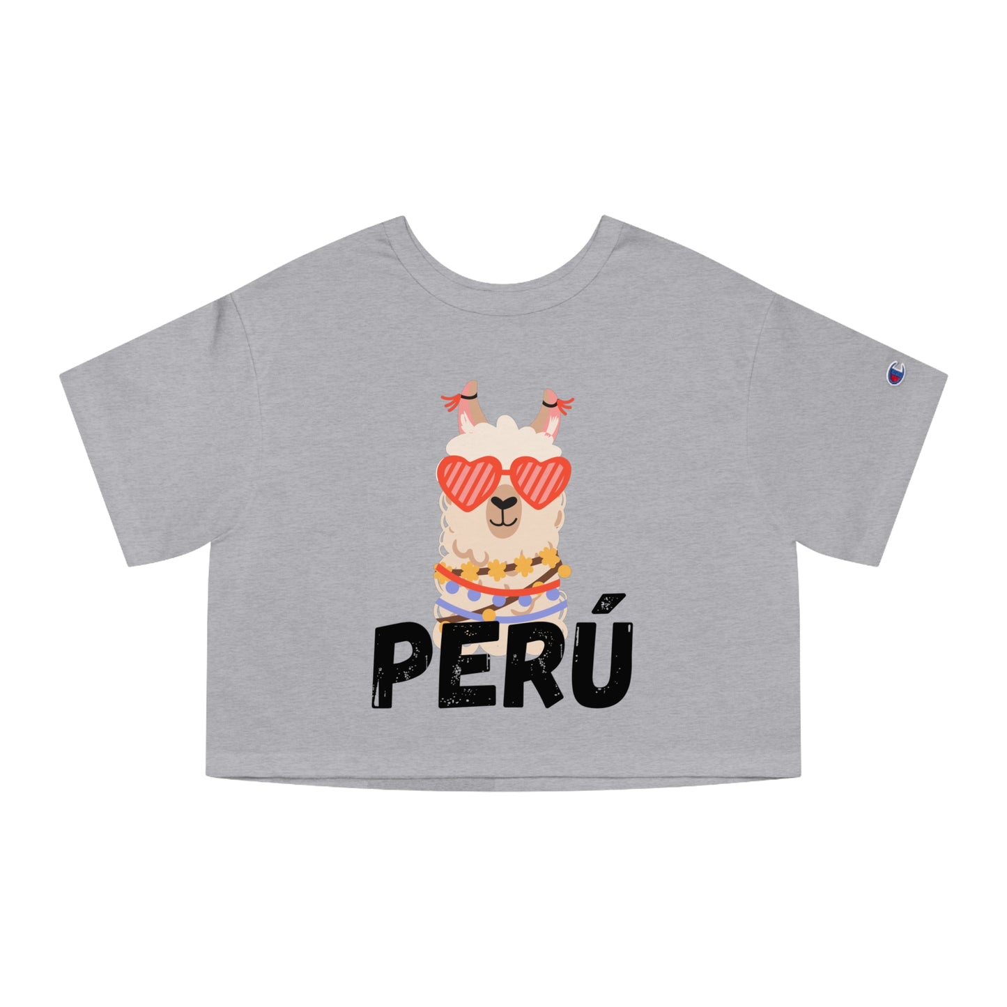 Champion Peruvian Cropped T-Shirt "Peru Llama"