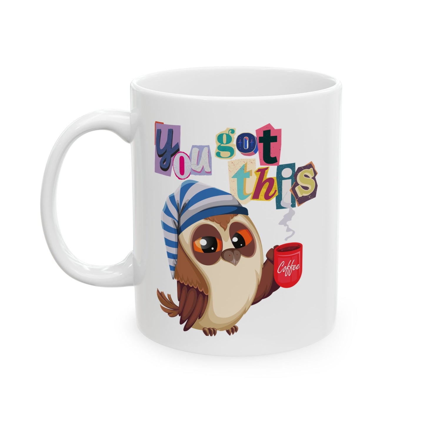 Best White Coffee Mug with Sleepy Owl's Coffee Quest: Daybreak Dreamer