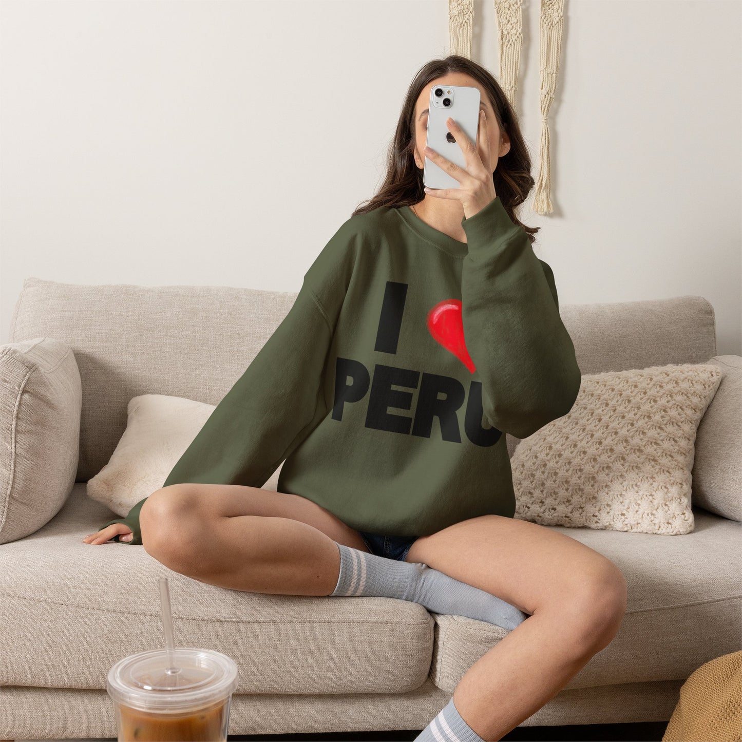 Best Peruvian Unisex Sweatshirt "I Love Peru"
