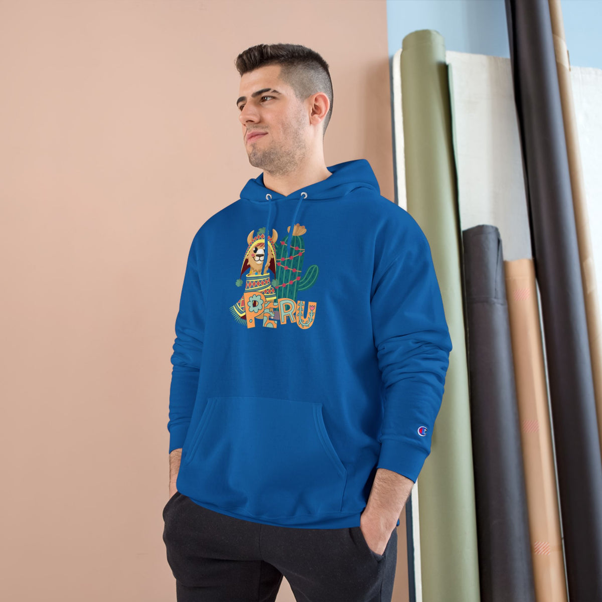 Best Peru Llama Cactus Champion Hoodie USA