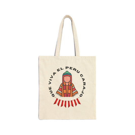 Best Peruvian Canvas Tote Bag "Que Viva El PERU Carajo"