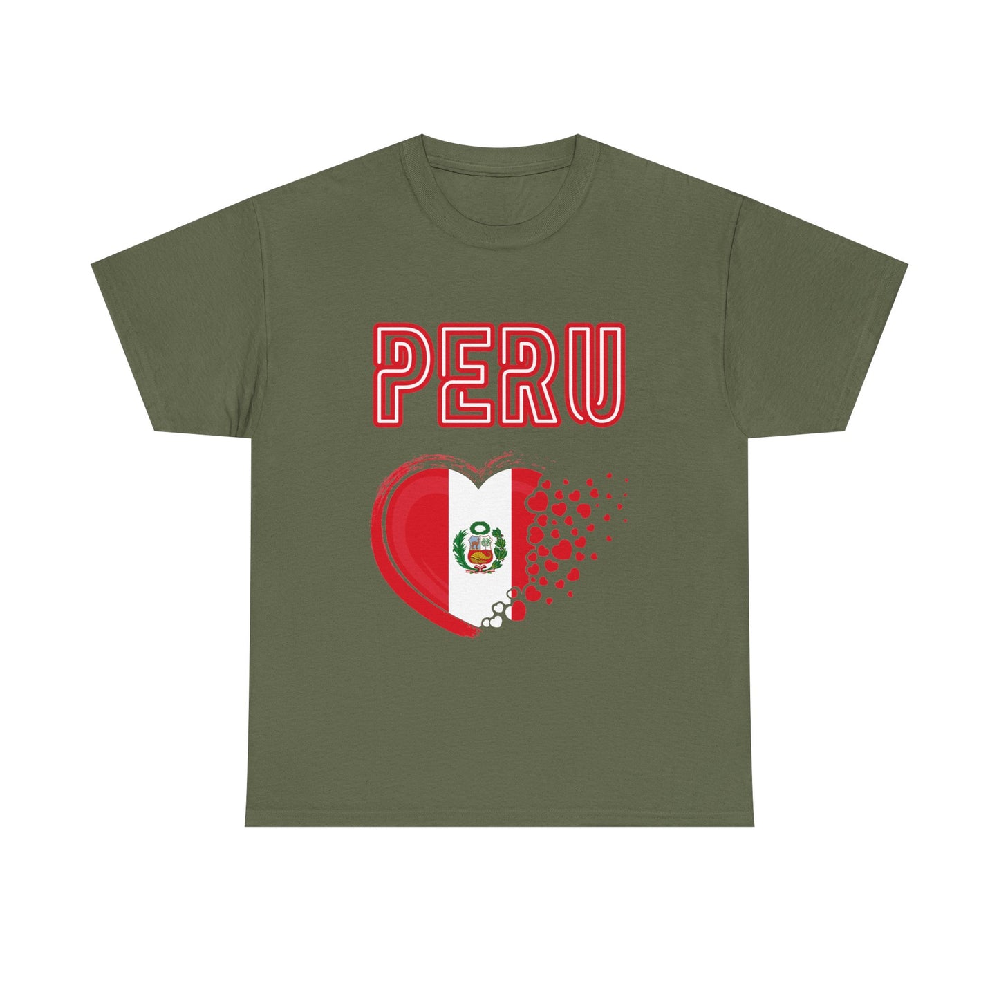 Best Peru Heart Flag T-Shirt - Peruvian Pride Tee