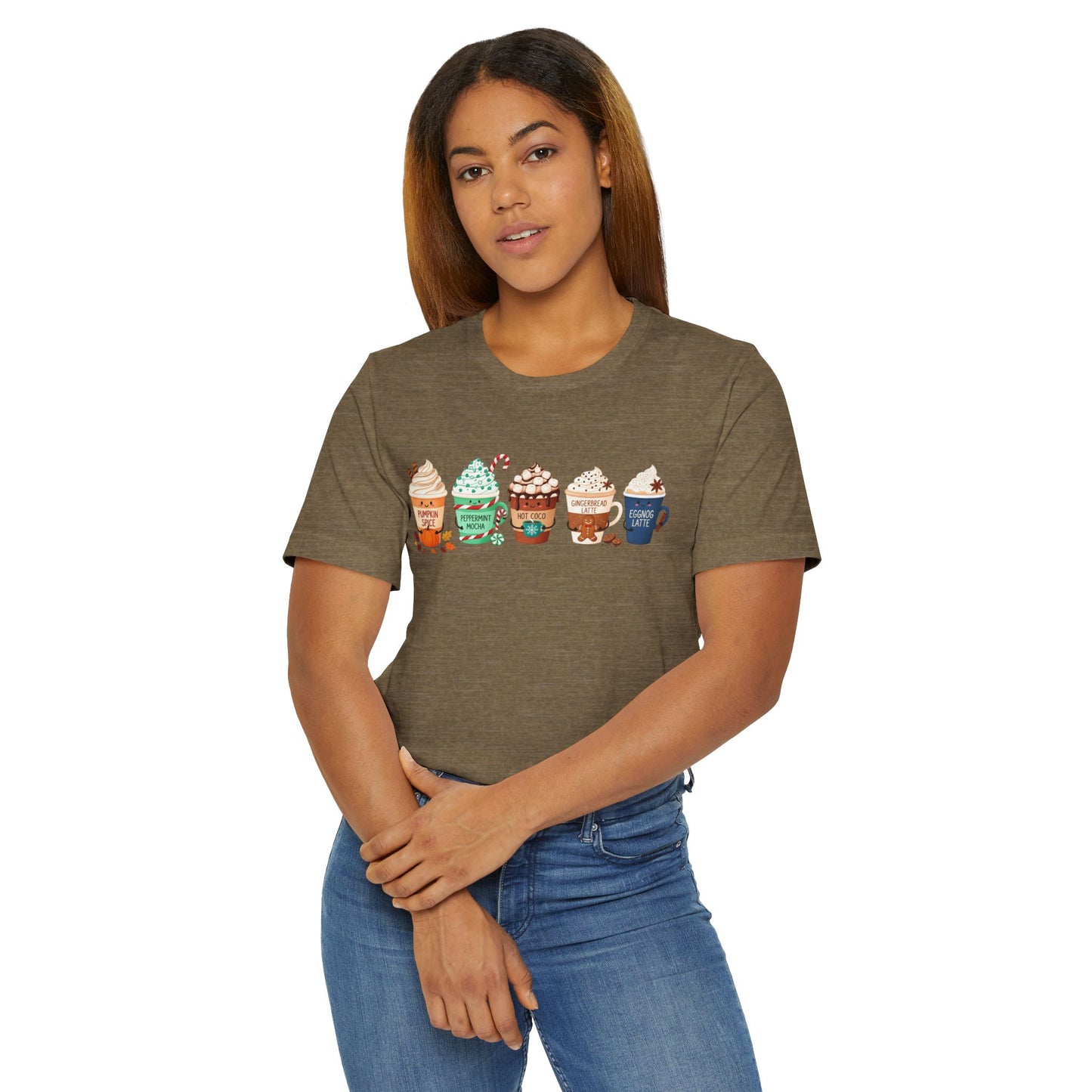 🎃☕ Seasonal Coffee Drinks T-Shirt USA | Holiday Coffee Tee
