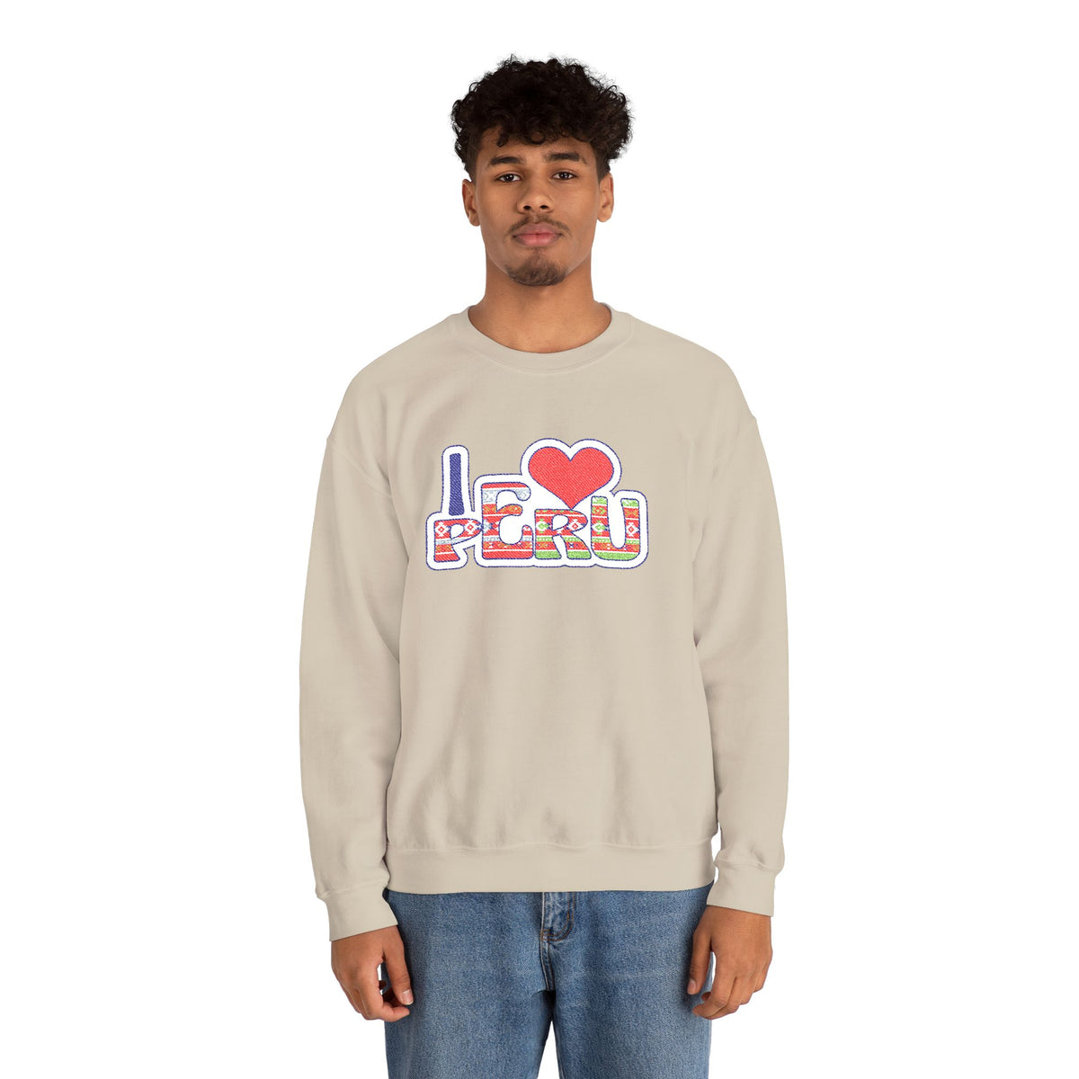 Best I Love Peru Embroidered Sweatshirt USA
