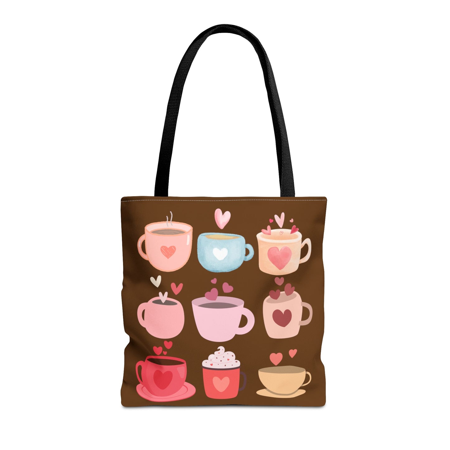 Best Coffee Tote Bag "Coffee Mugs Heart"