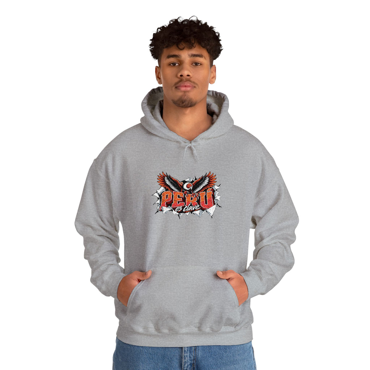 Best Perú es Clave Condor Hoodie - Embroidered Andean Gift