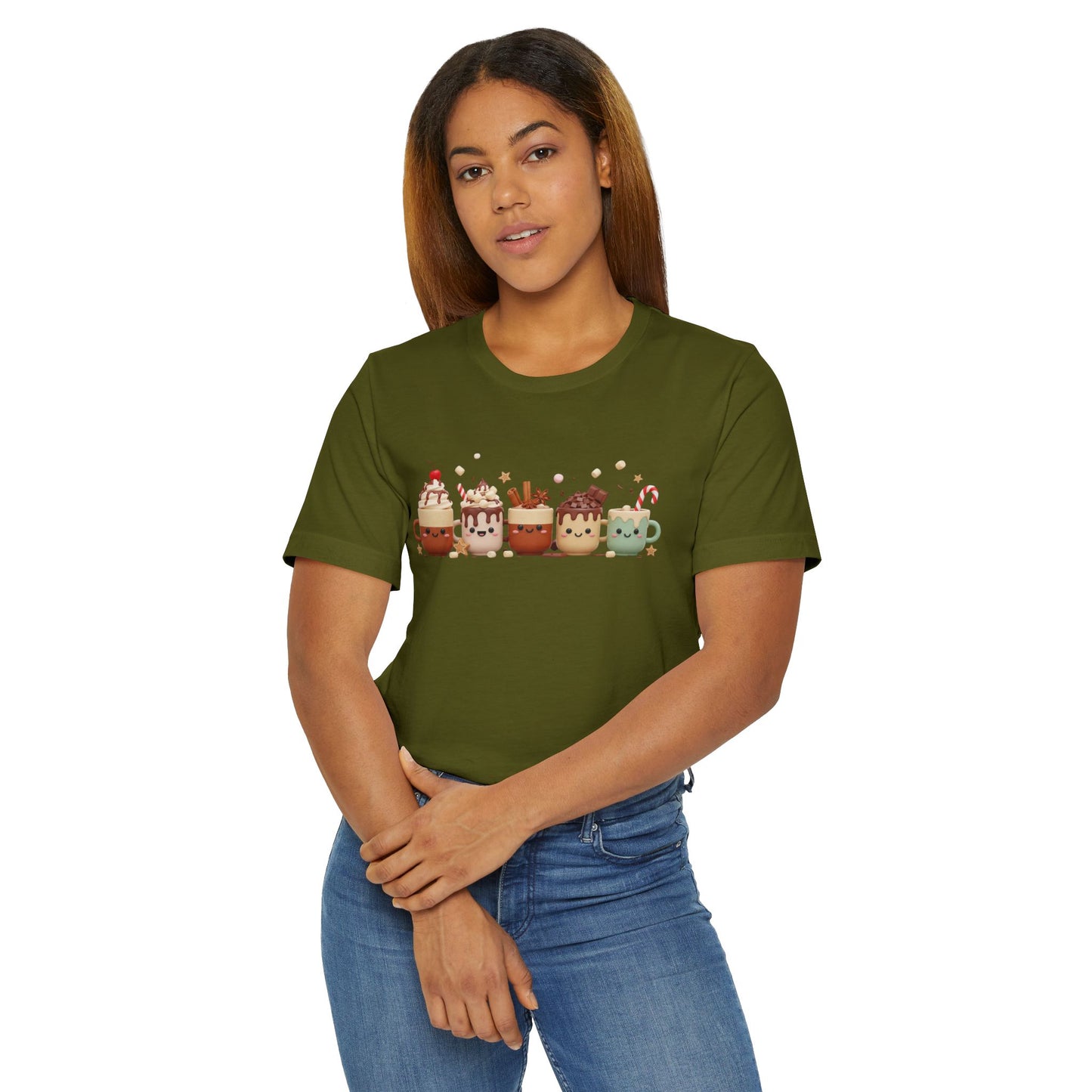 🍫☕ Cute Holiday Cocoa Mugs T-Shirt USA | Festive Coffee Tee