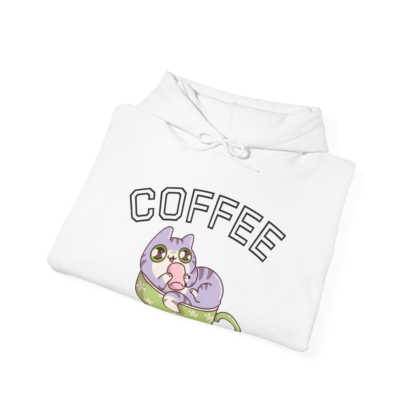 Coffee Cat in a Cup Hoodie – Cute Kitty Coffee Graphic Sweatshirt for Coffee Lovers (USA Only)