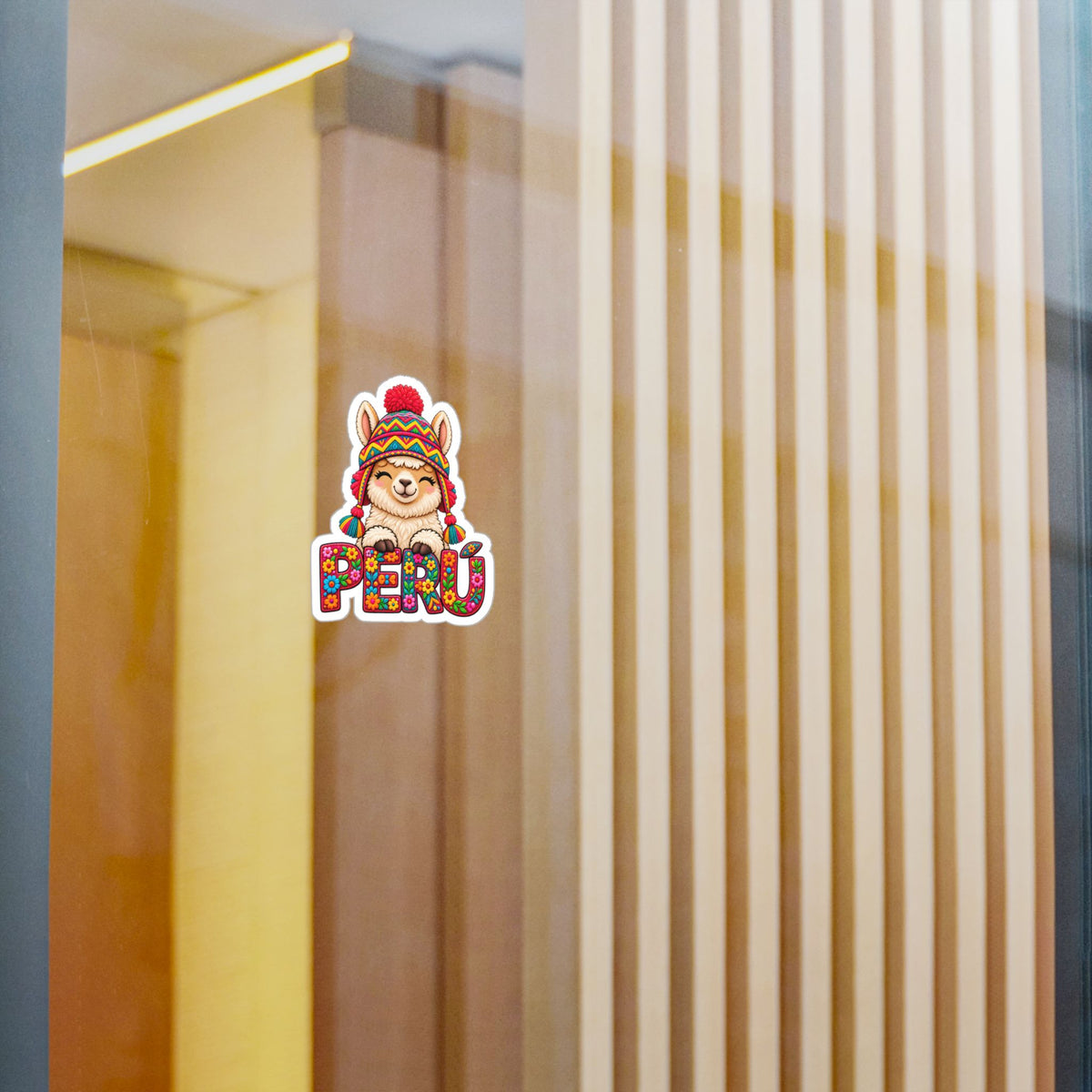 Best Chullo Llama Peru Sticker - Cute Floral Andean Decal