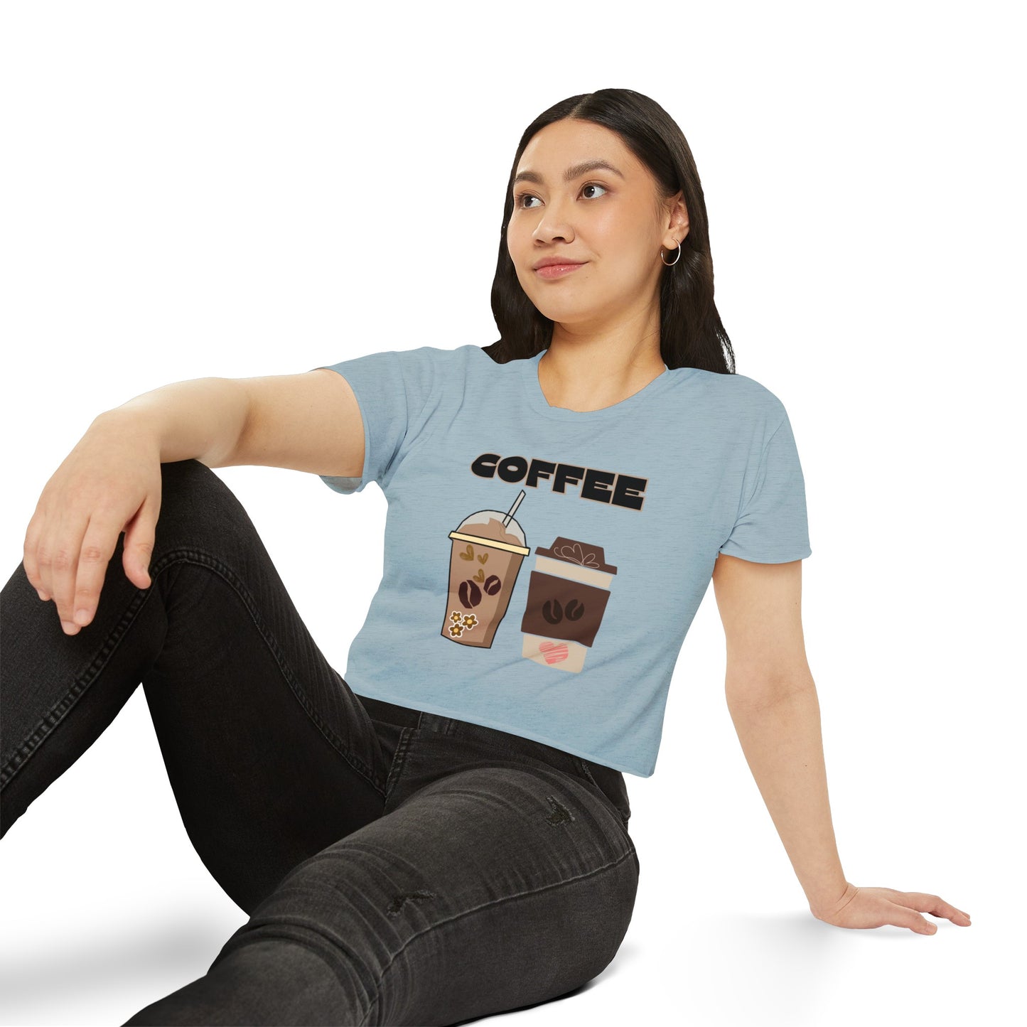 Best Coffee Cropped T-Shirt for Coffee-Loving Girls "Coffee"