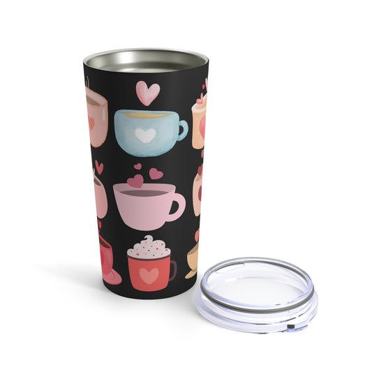 Best Coffee Tumbler 20oz "Coffee Mugs Hearts"