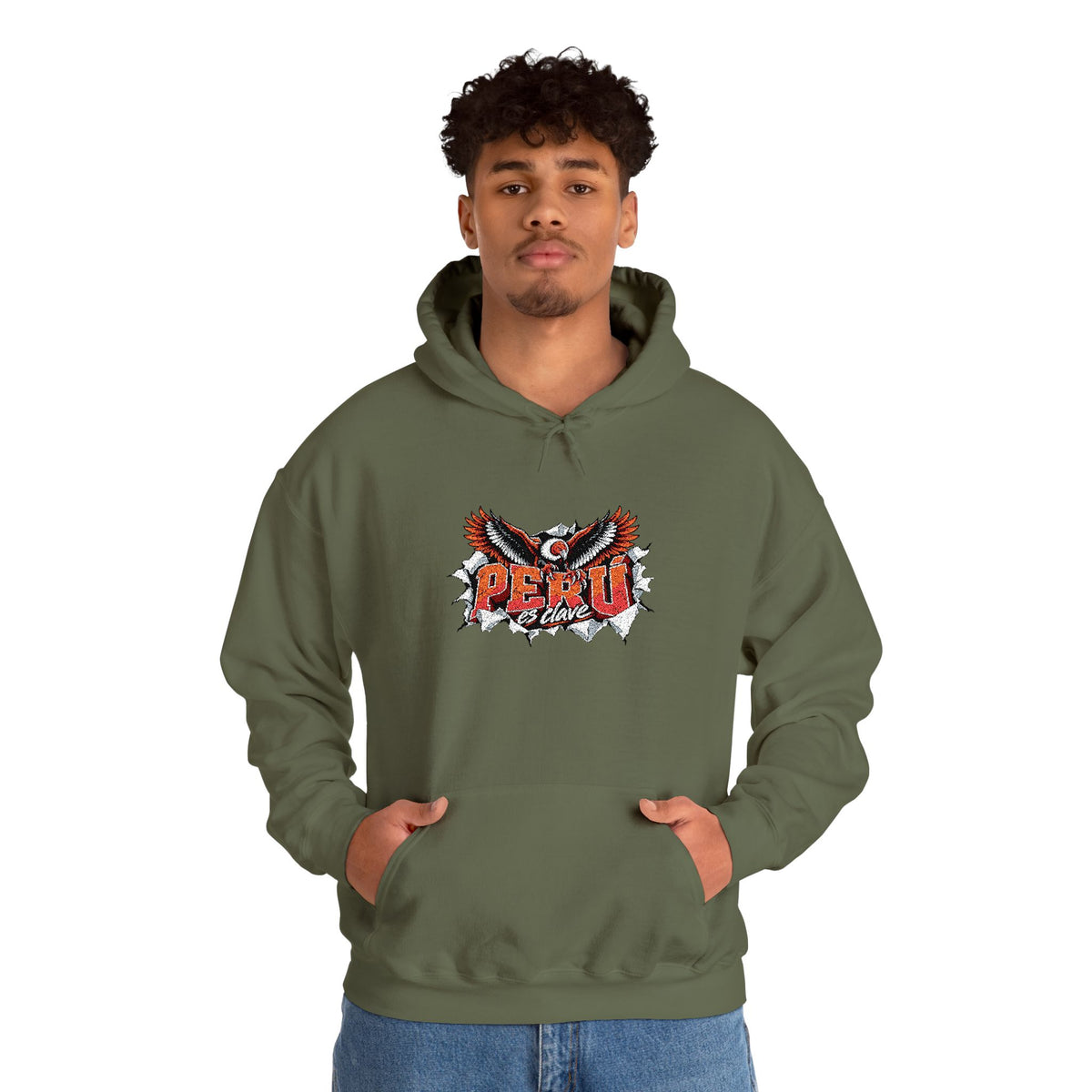 Best Perú es Clave Condor Hoodie - Embroidered Andean Gift