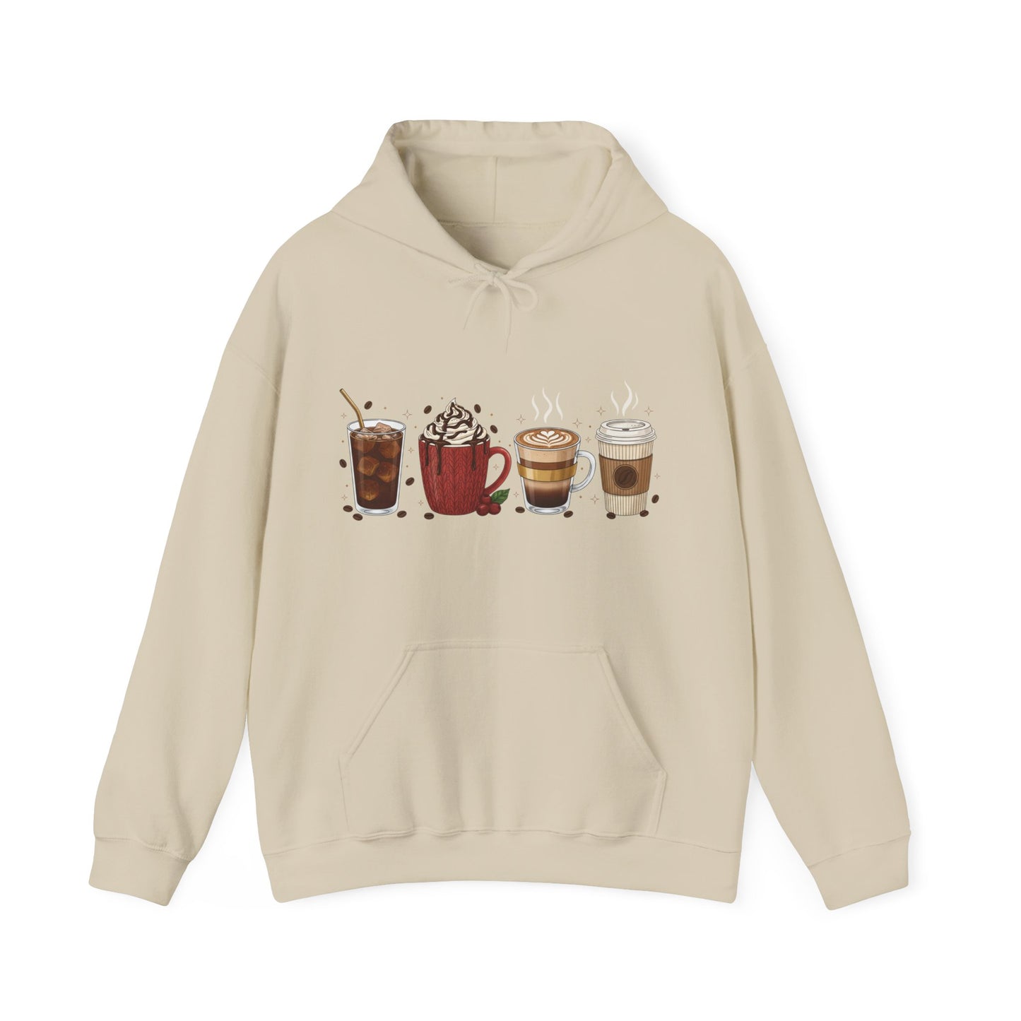Coffee Lovers Hoodie USA ☕ – Unisex Hoodie Featuring Every Style of Coffee