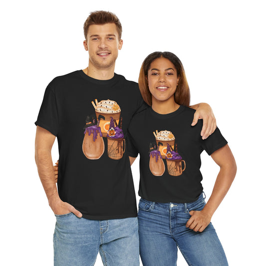 Best Magical Unisex Coffee Tee for Coffee Lovers: Witches Brew & Pumpkin Spice