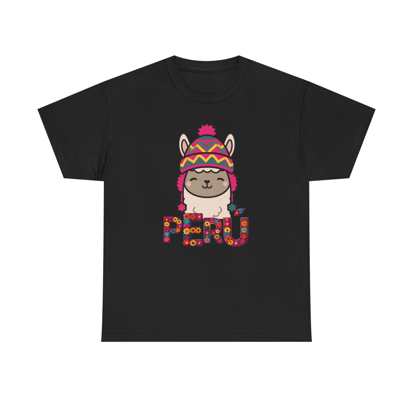 Best Peru Chullo Llama T-Shirt USA Unisex Andean Pride Tee