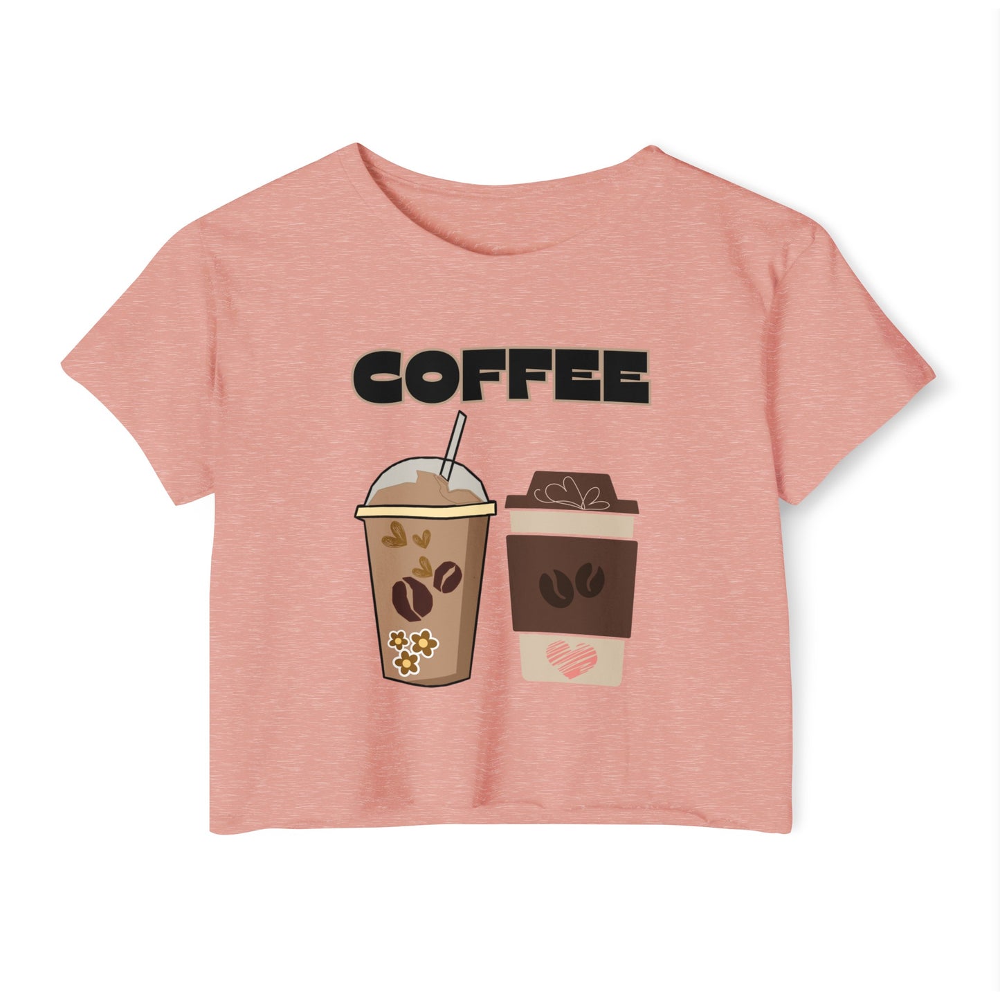 Best Coffee Cropped T-Shirt for Coffee-Loving Girls "Coffee"