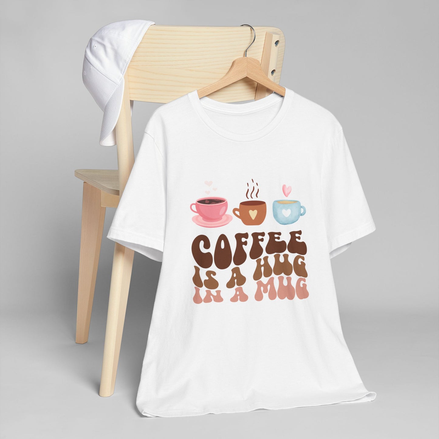 Coffee Is a Hug in a Mug T-Shirt ☕💕 Cute Coffee Graphic Tee (USA Shipping)