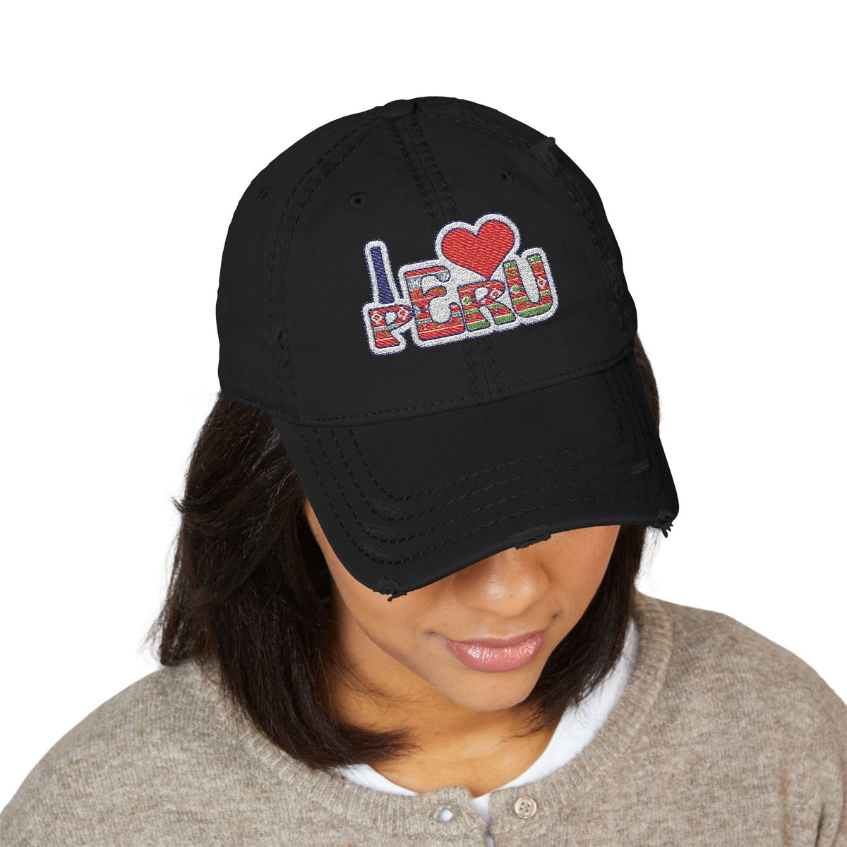 Best I Love Peru Embroidered Hat in the USA