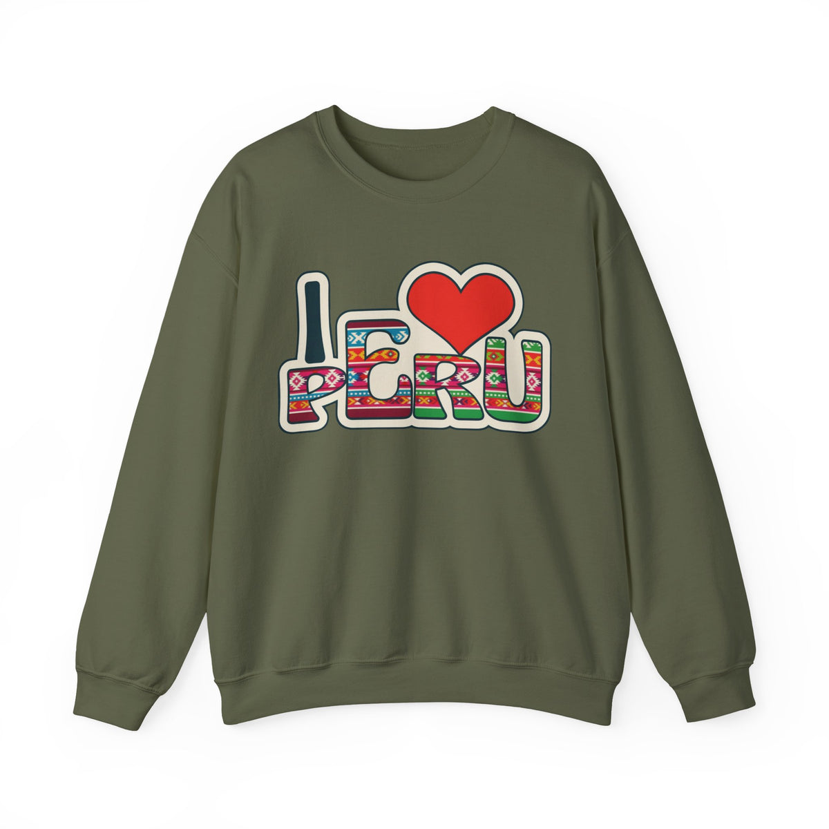 Best I Love Peru Sweatshirt - Andean Textile Crewneck Gift