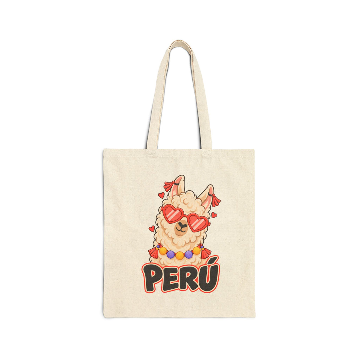 Best Cool Llama Peru Tote Bag - Heart Sunglasses Gift