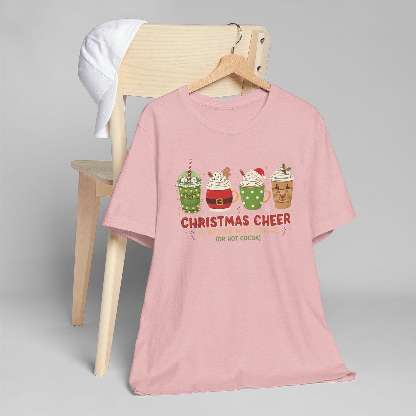 🎄☕ Christmas Cheer Coffee T-Shirt USA | Holiday Coffee & Cocoa Tee