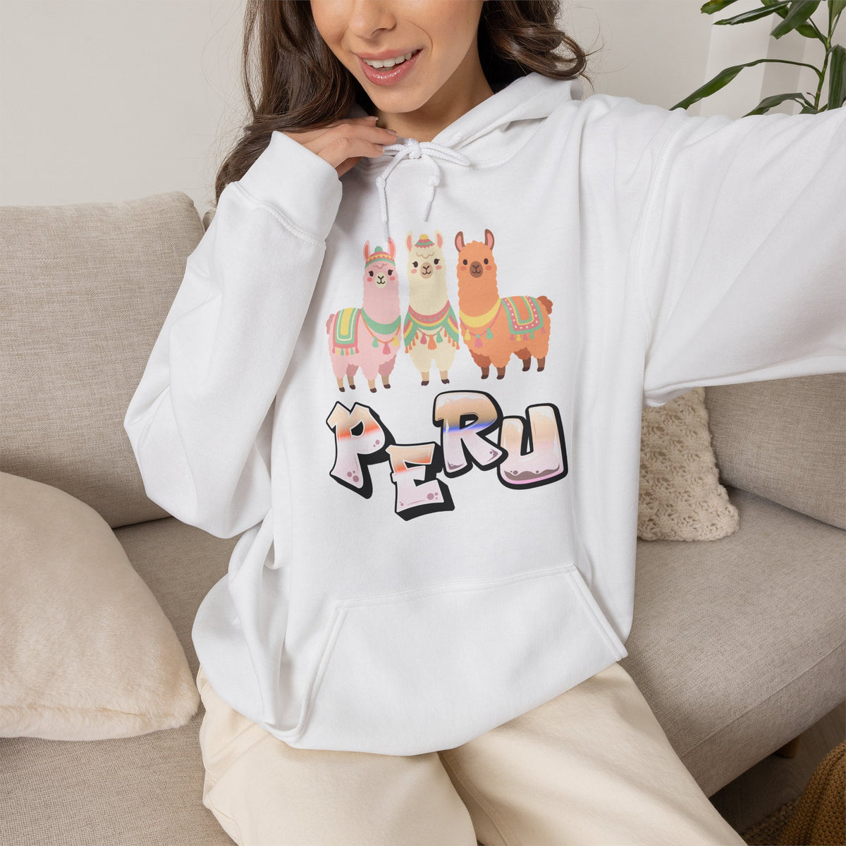 Best Peru Three Llamas Hoodie - Peruvian Pullover