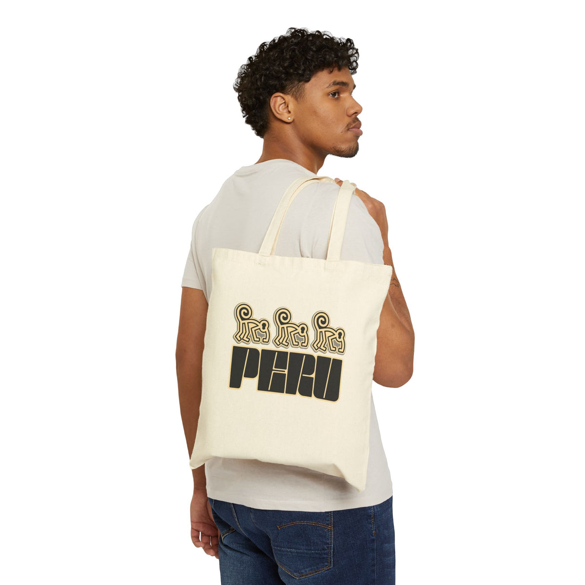 Best Peru Nazca Monkey Canvas Tote Bag