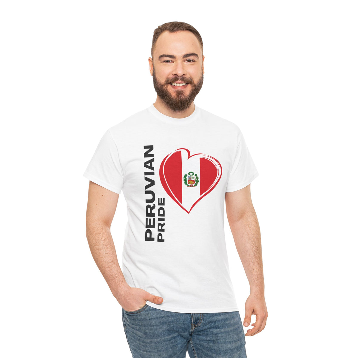 Best Peruvian Pride T-Shirt USA Unisex Flag Heart Tee