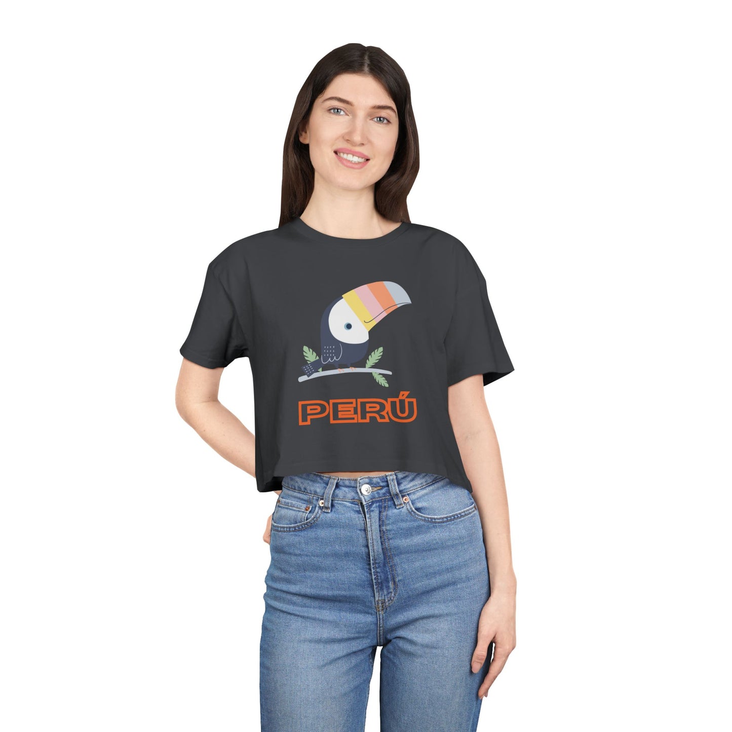 Best Peru Toucan Crop Top Bold Design | Peruvian Gift USA