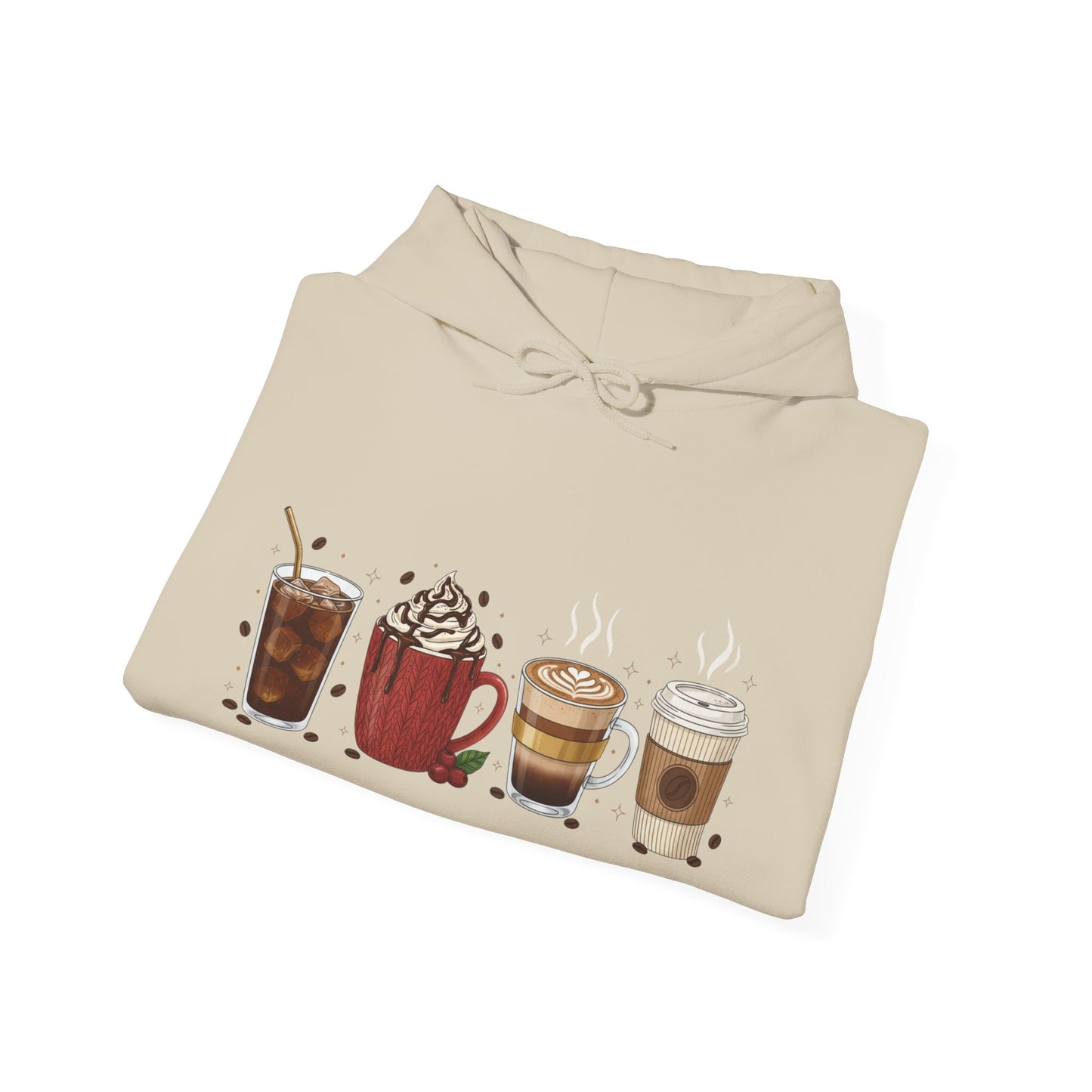 Coffee Lovers Hoodie USA ☕ – Unisex Hoodie Featuring Every Style of Coffee