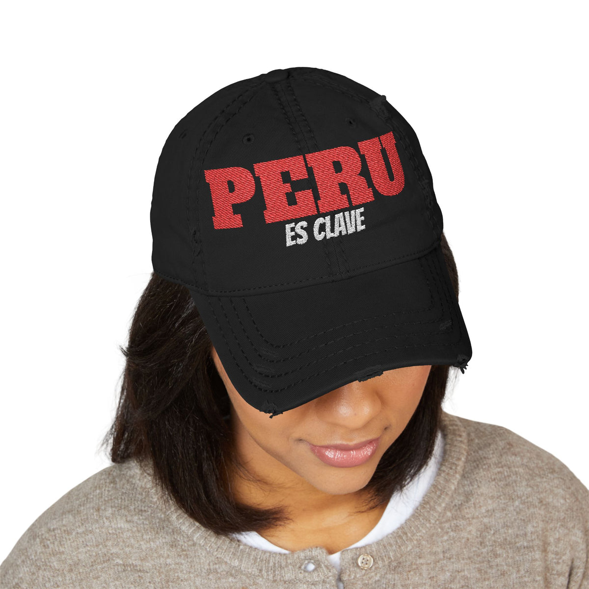 Best Peru Es Clave Embroidered Hat USA