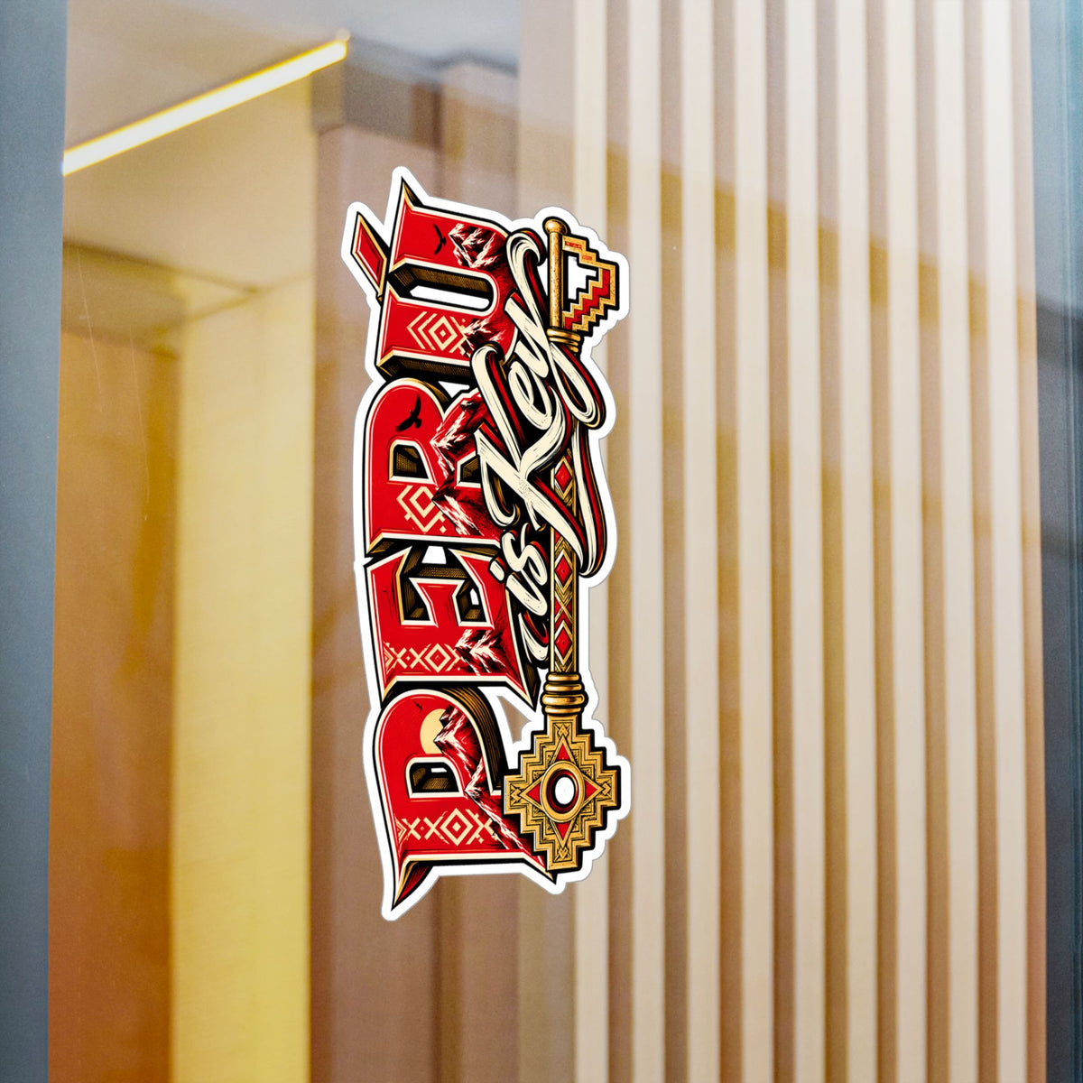Best Peru is Key Sticker - Gold Key Andes Vinyl Decal