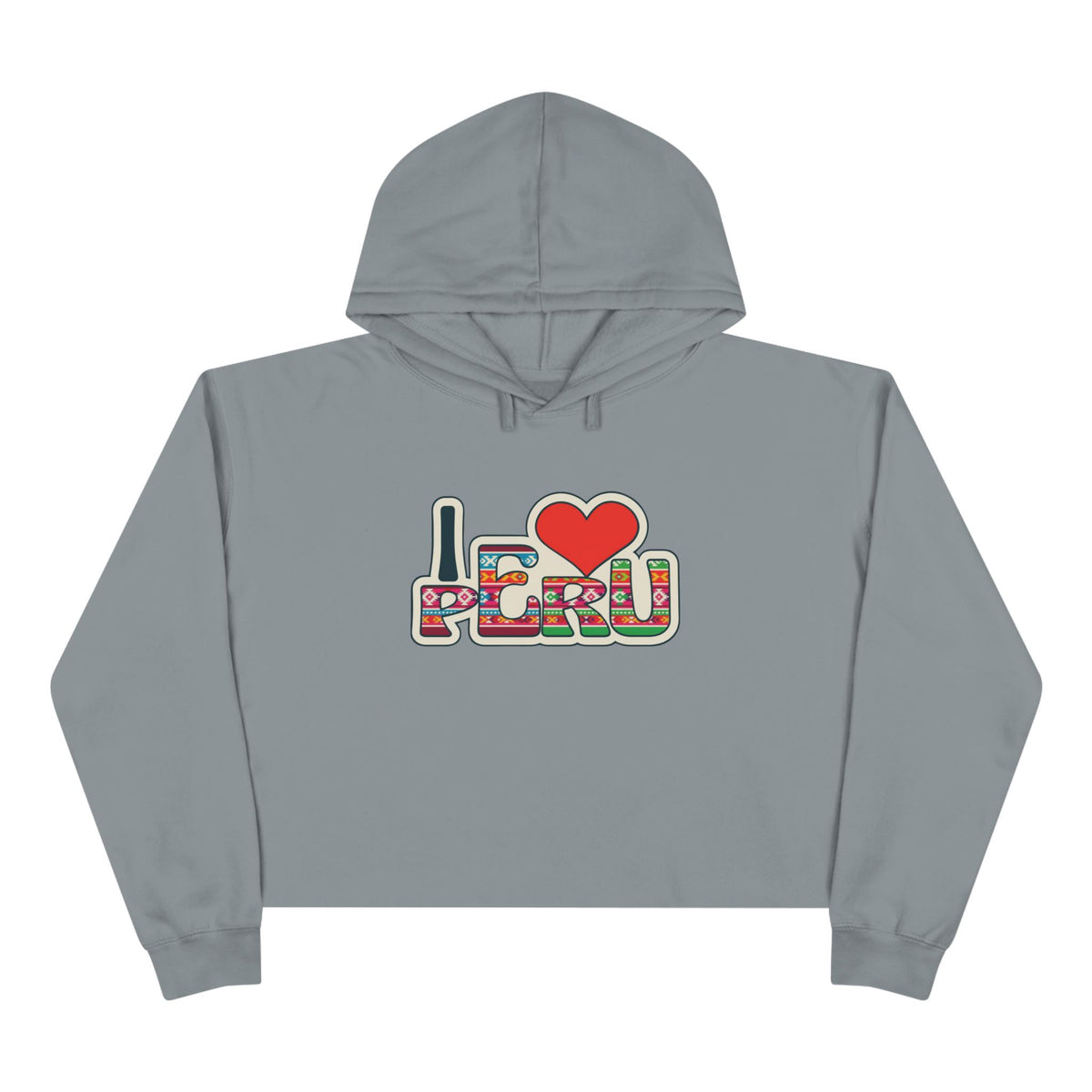 Best Andean Textile Peru Crop Hoodie - I Love Peru Gift