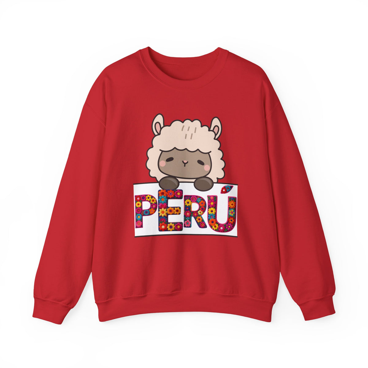 Best Peru Floral Llama Sweatshirt - Crewneck