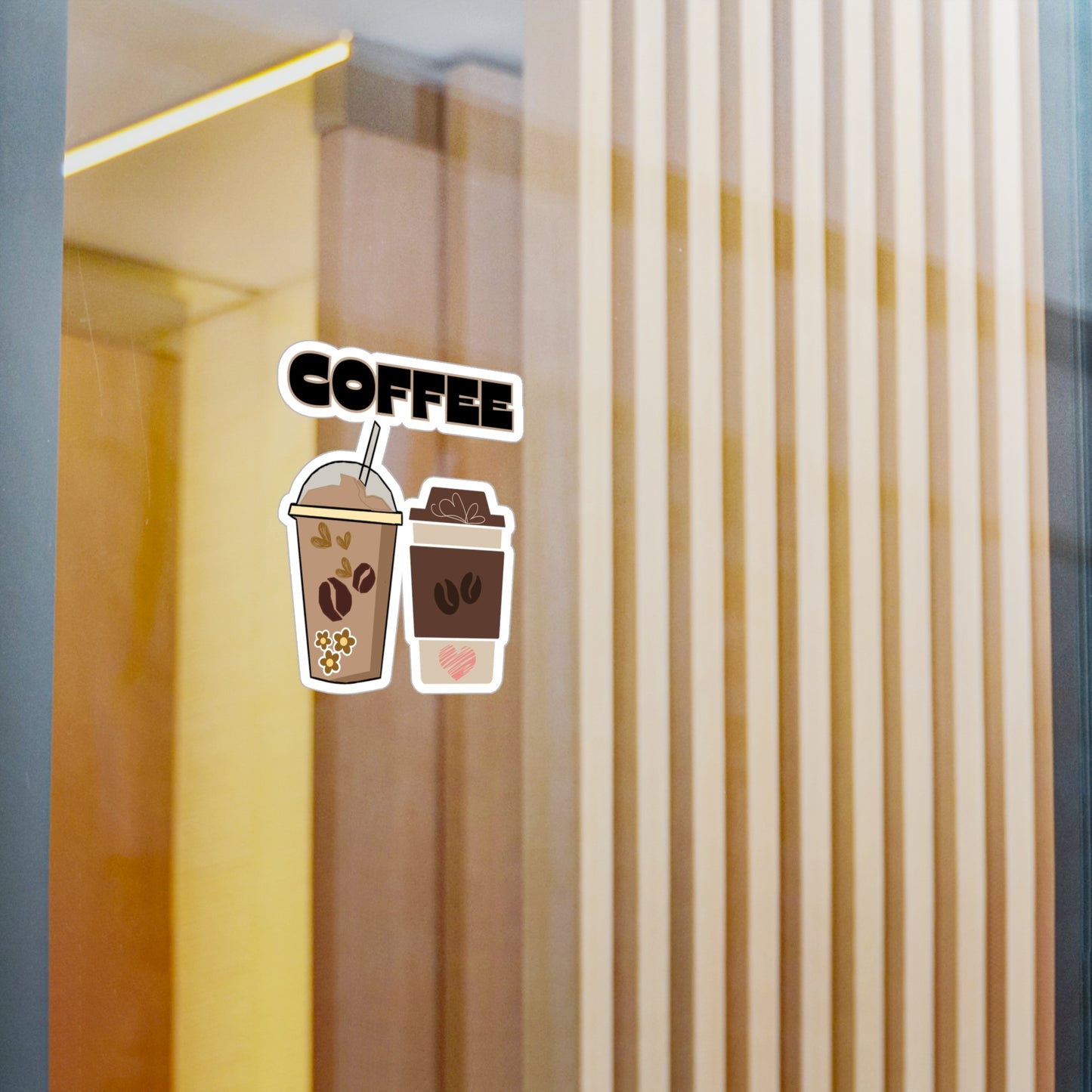 Best Coffee Sticker USA Waterproof Vinyl Decal Iced Hot Coffee