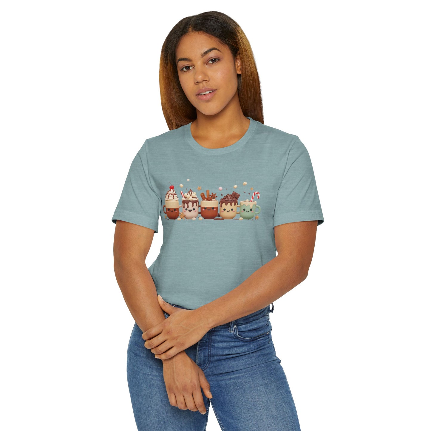 🍫☕ Cute Holiday Cocoa Mugs T-Shirt USA | Festive Coffee Tee