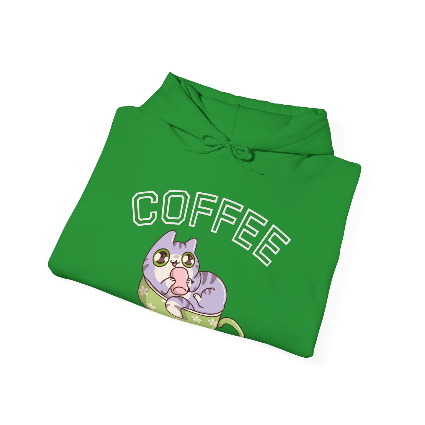 Coffee Cat in a Cup Hoodie – Cute Kitty Coffee Graphic Sweatshirt for Coffee Lovers (USA Only)