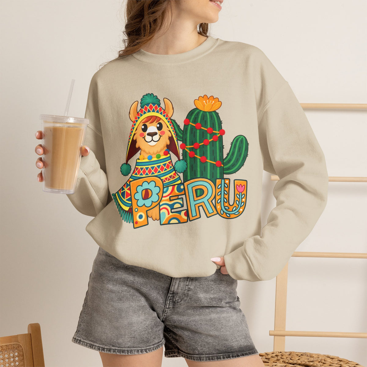 Best Peru Llama Sweatshirt - Cozy Peruvian Crewneck Gift