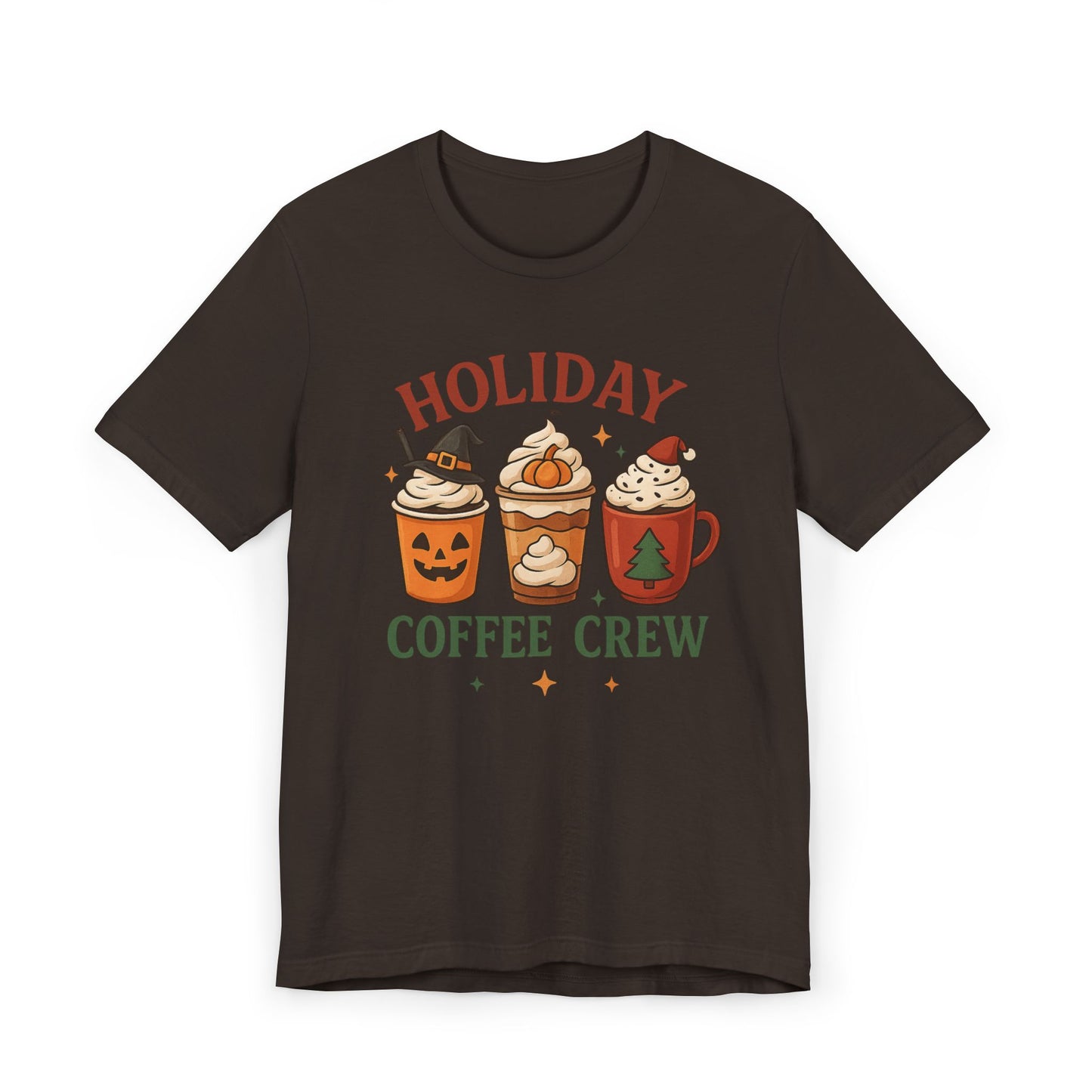 🎃🍂🎄 Holiday Coffee Crew Unisex T-Shirt USA | Seasonal Coffee Tee